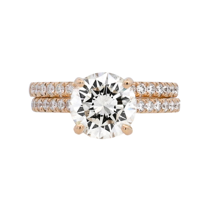 14K Yellow Gold Round Diamond Solitaire Engagement Ring