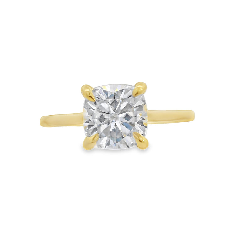 14K Yellow Round Diamond 1.30Ct Solitaire Engagement Ring