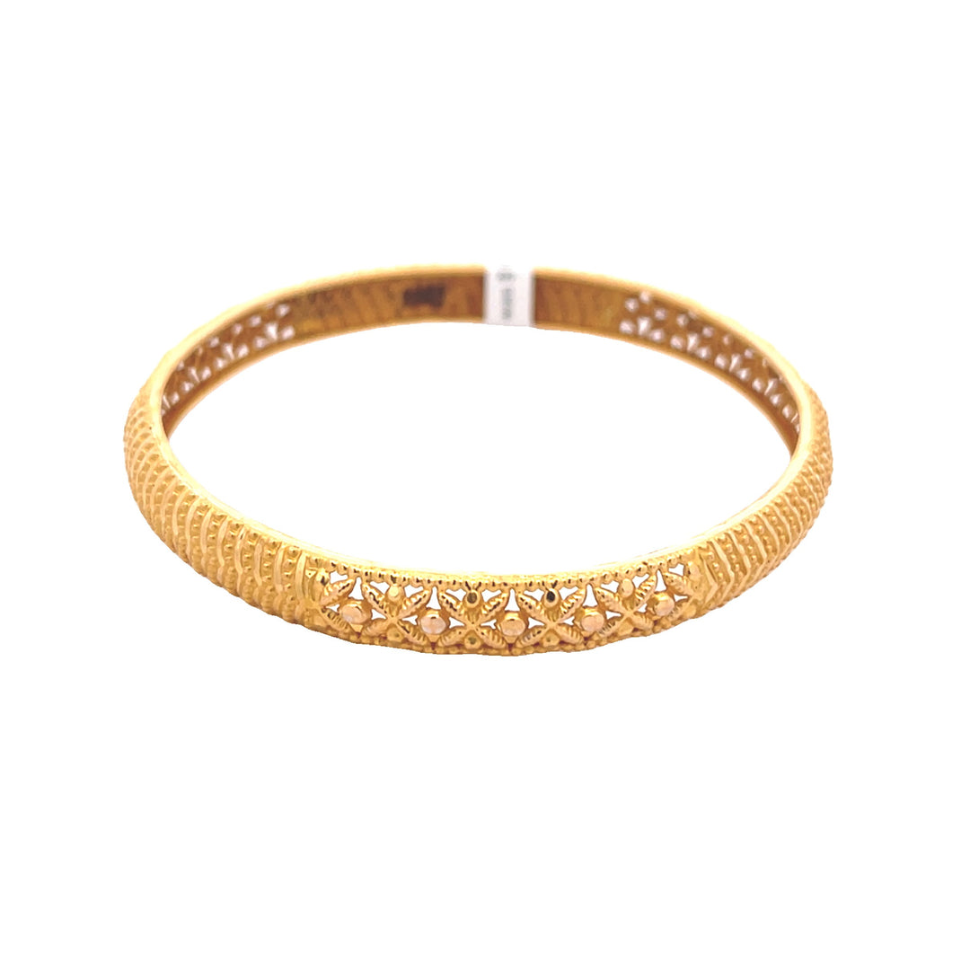 22K Yellow Gold Classic Solid Bangle Bracelet