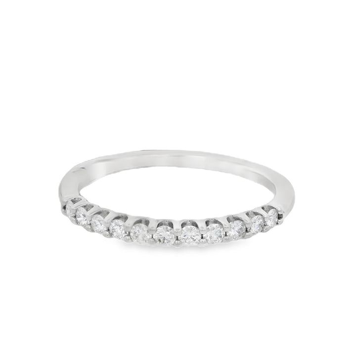 14K White Gold 0.25ct Diamond Shared Prong Women's Band
