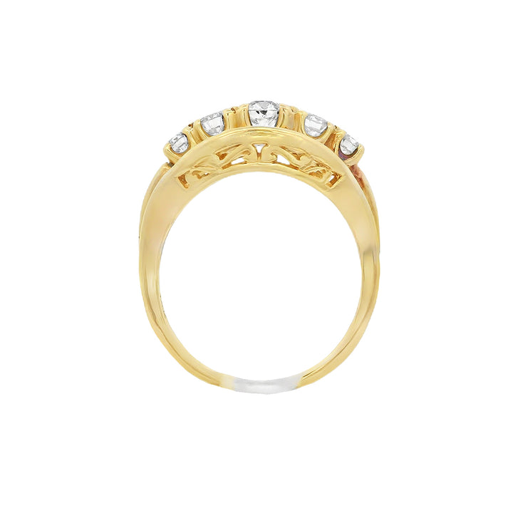 14K Yellow Gold 0.85CT Diamond Fashion Ring