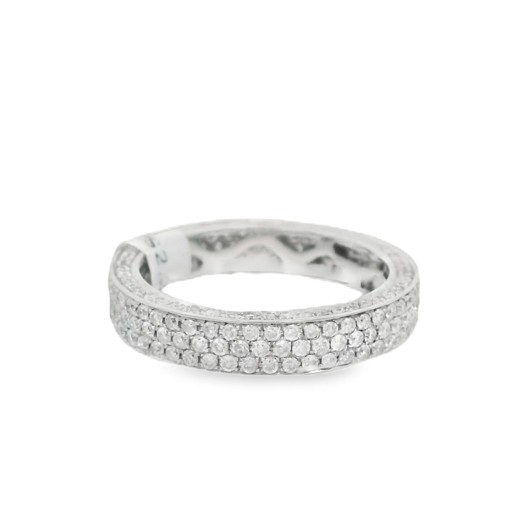 14K White Gold 1.14ct Diamond Eternity Women's Wedding Band