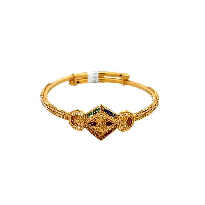 22K Yellow Gold Delicate Baby Bangle Bracelet