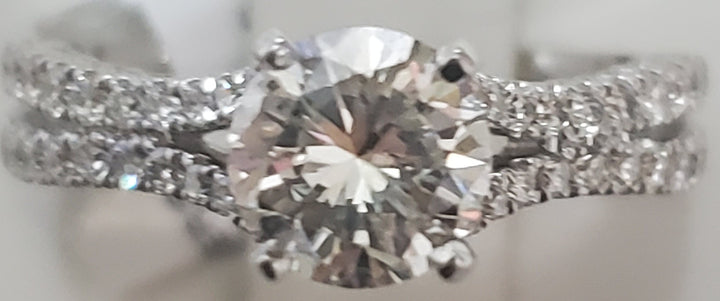 14K White Gold 1.20Ct Round Diamond Engagement Ring