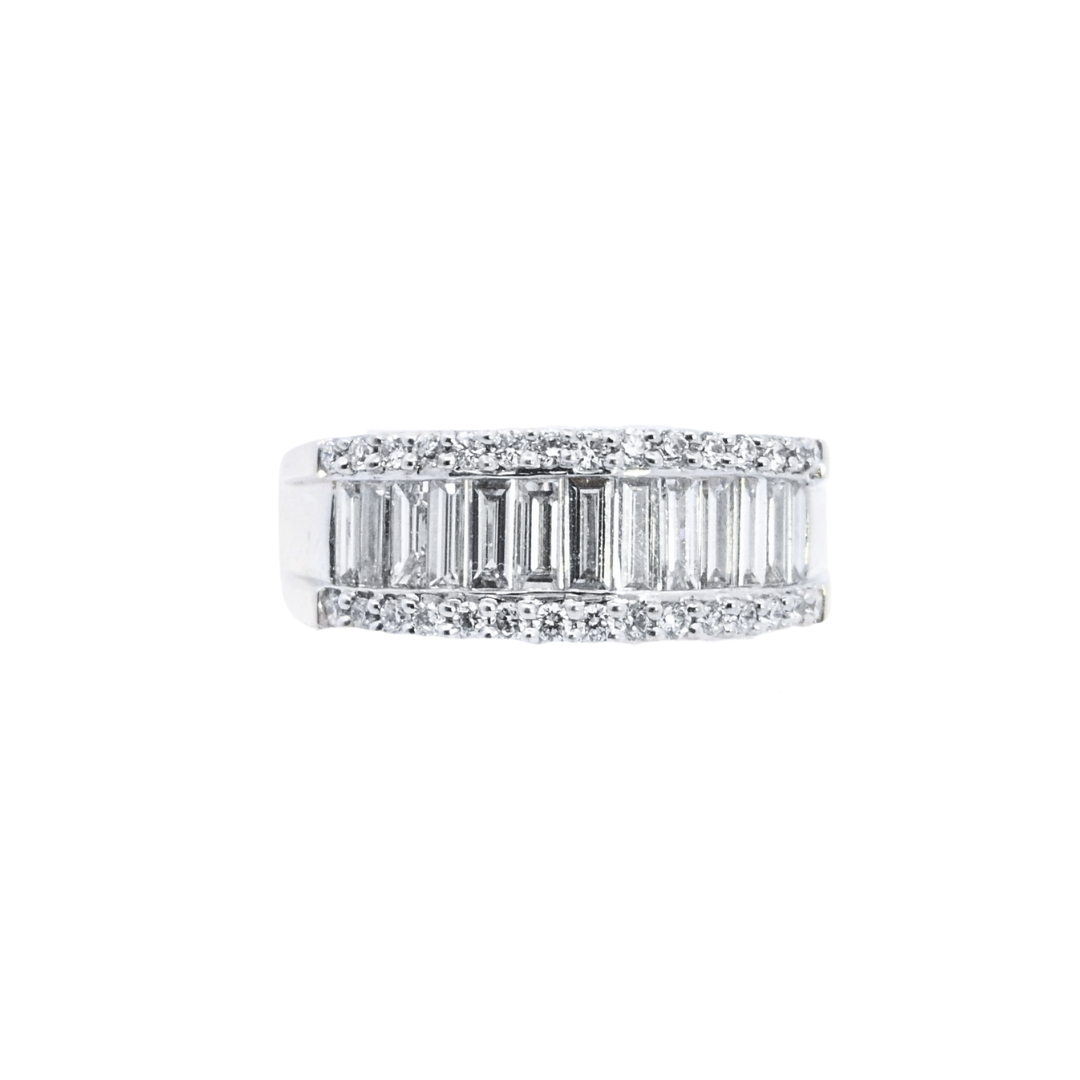 18K White Gold 1.28ct Diamond Women's Anniversary Band