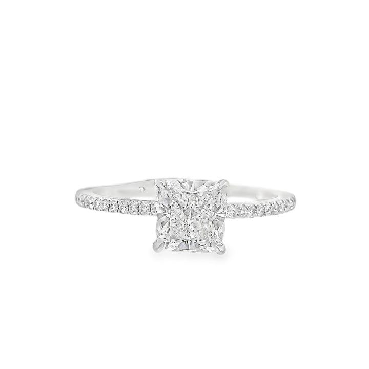 Platinum Cushion Diamond 1.20Ct Solitaire Engagement Ring