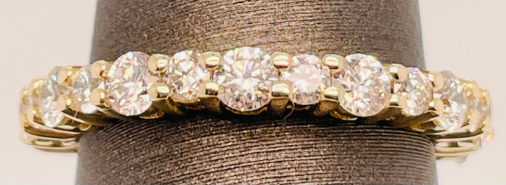 14K Yellow Gold 0.99ct Round Diamond Women's Wedding Band