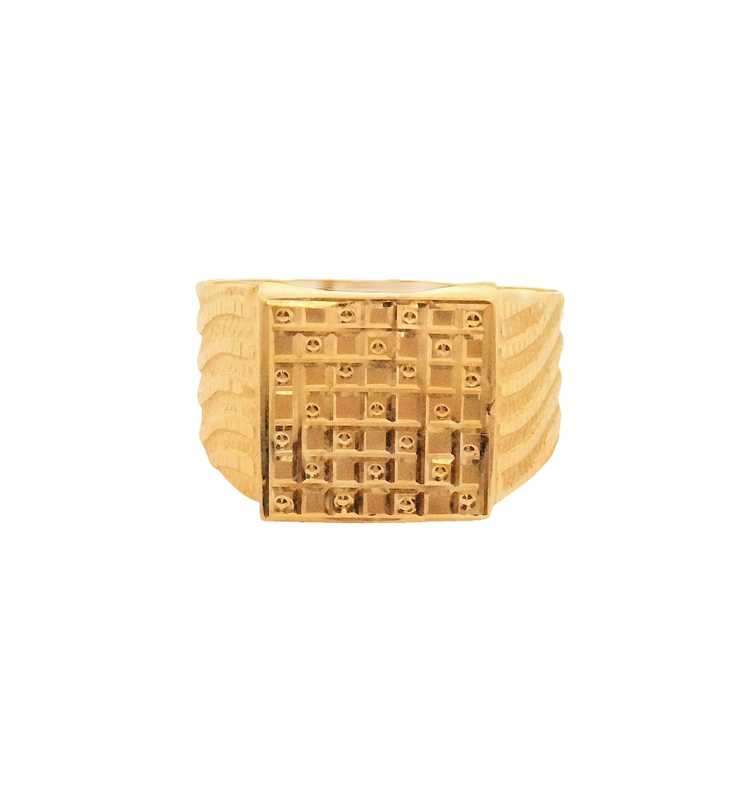 22K Yellow Gold Classic Men's Band Ring, Size 9.5