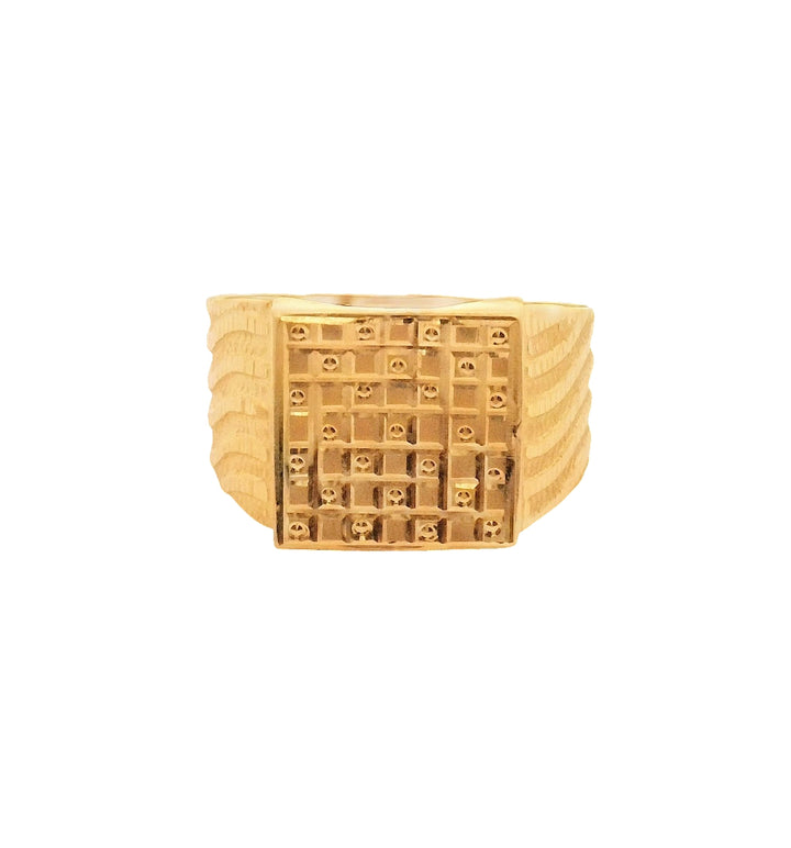 22K Yellow Gold Classic Men's Band Ring, Size 9.5