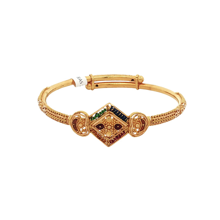 22K Yellow Gold Delicate Baby Bangle Bracelet