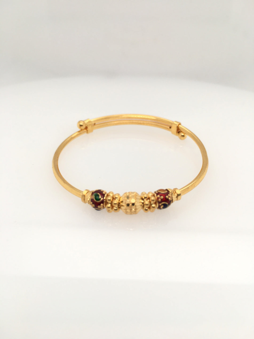 22K Yellow Gold Delicate Infant Charm Bracelet