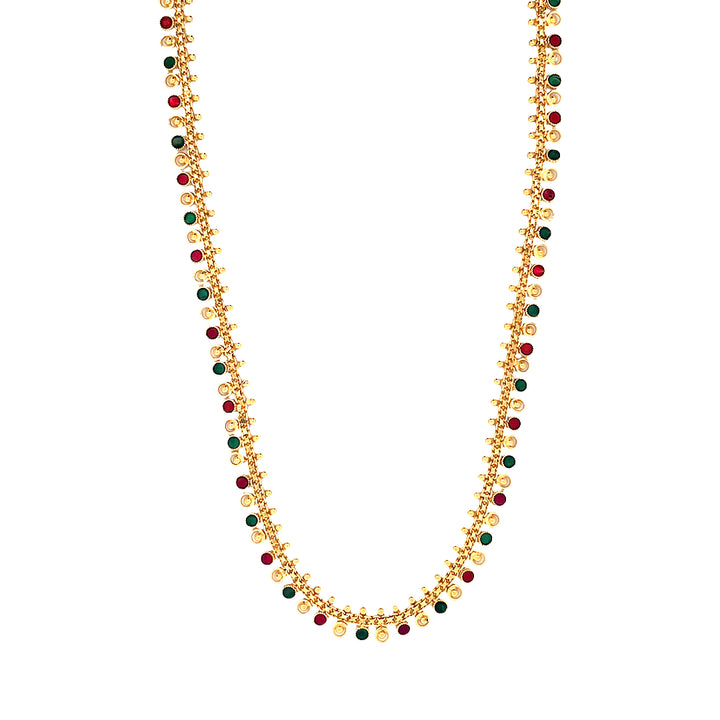 22K Yellow Gold Traditional Minakari Artisan Necklace