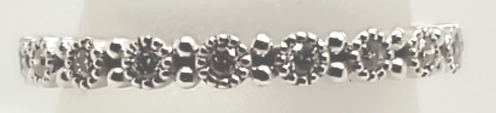 14K White Gold 0.21ct Diamond Half Anniversary Band