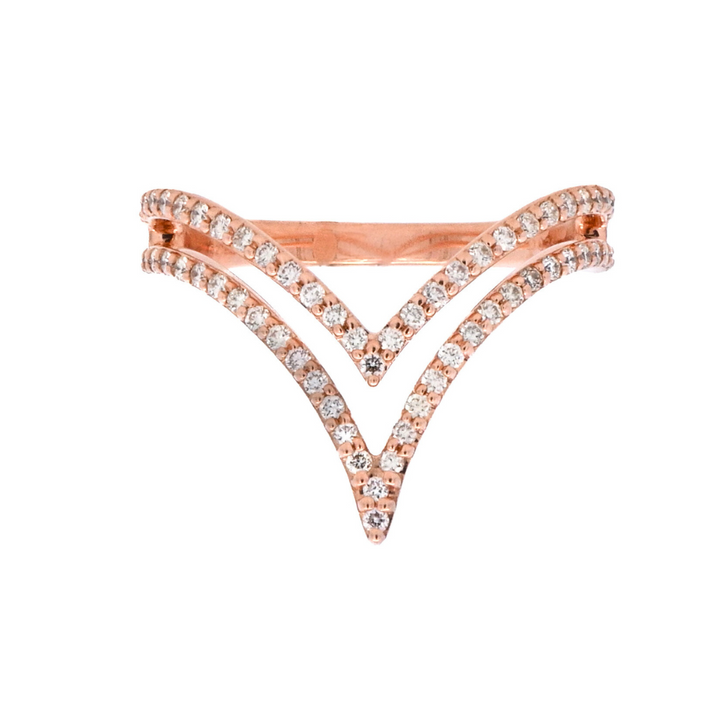 14K Rose Gold 0.35ct Diamond Fashion Ring