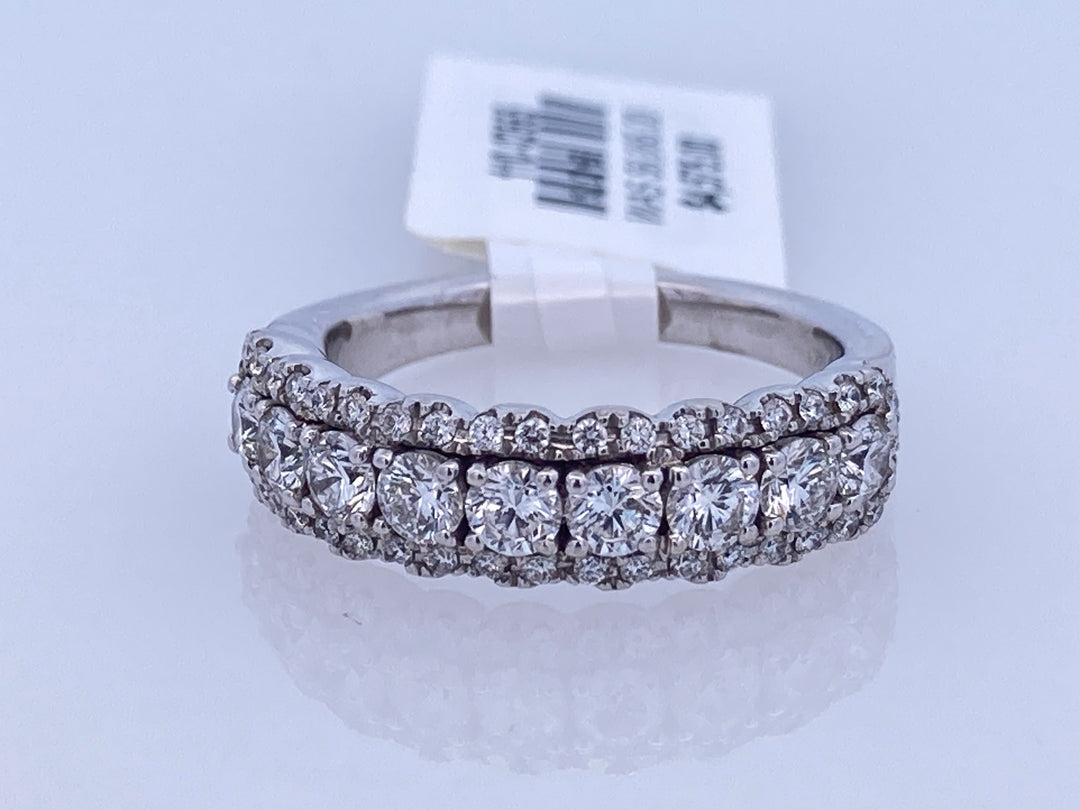 14K White Gold 1.10ctw Diamond Anniversary Wedding Band