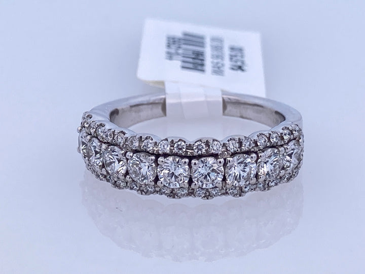 14K White Gold 1.10ctw Diamond Anniversary Wedding Band