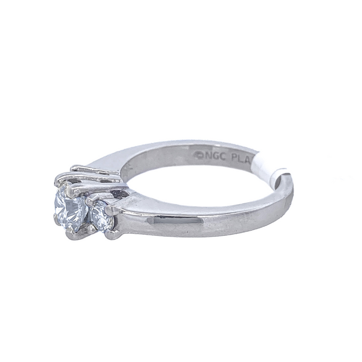 Platinum Diamond 0.75Ct Three- Stone Engagement Ring