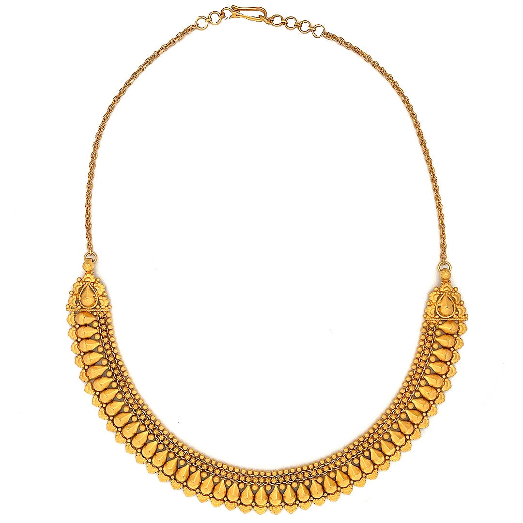 22K Yellow Gold Classic Elegant Choker Necklace