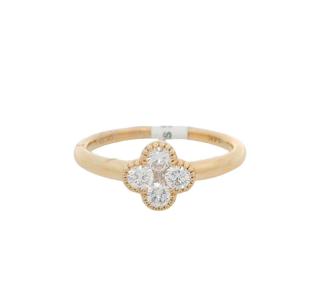 14K Yellow Gold Diamond Fashion Ring for Women