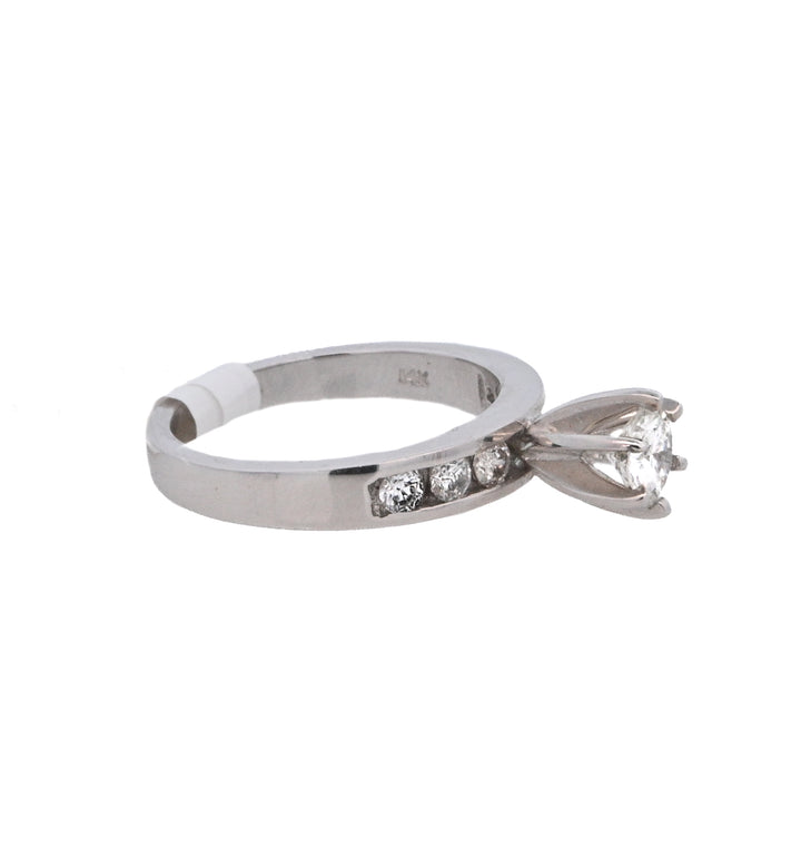 14K White Gold 0.47CT Round Diamond Solitaire Ring