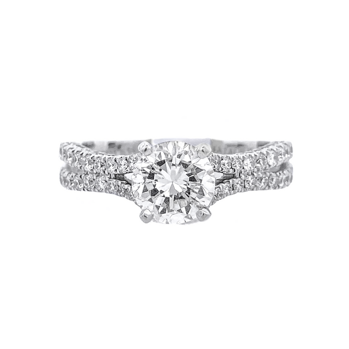 14K White Gold 1.20Ct Round Diamond Engagement Ring