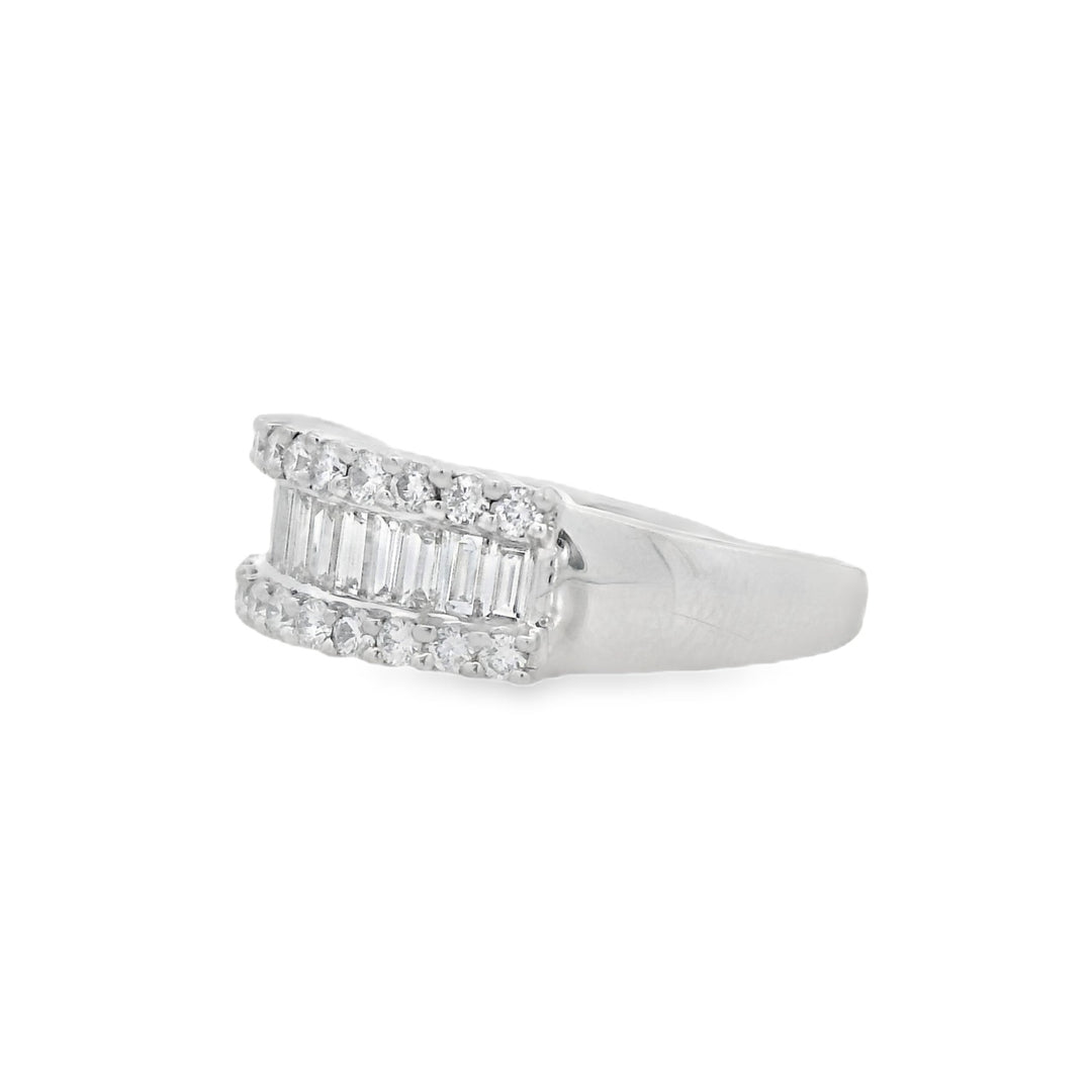 18K White Gold 1.00ct Diamond Anniversary Women's Wedding Band