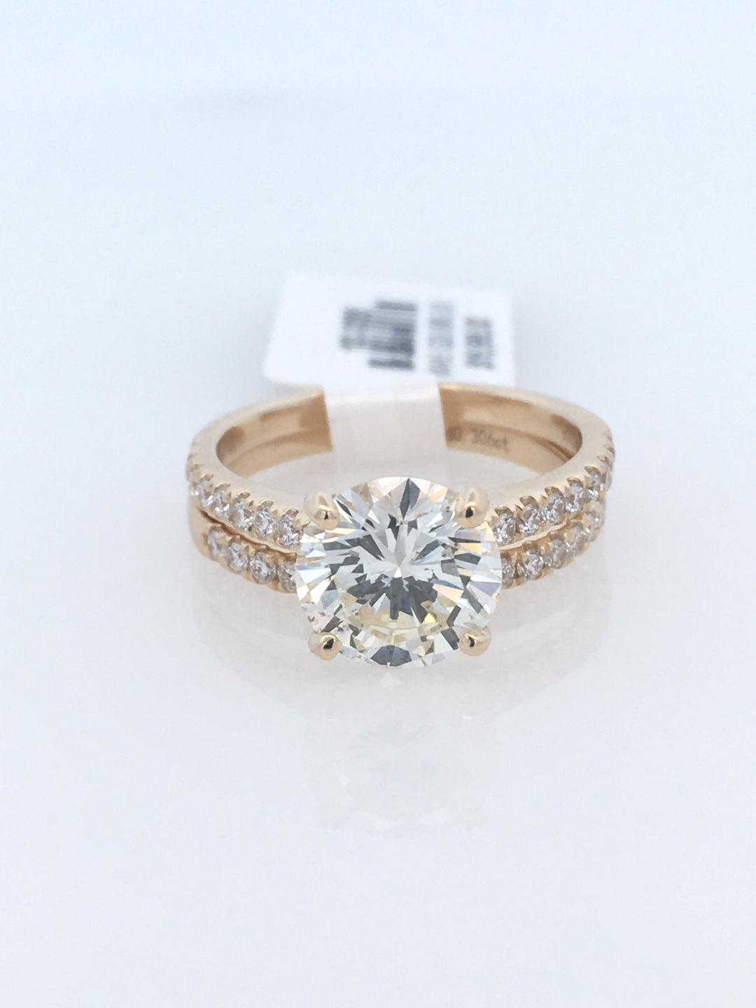 14K Yellow Round Diamond 2.07Ct Solitaire Engagement Ring