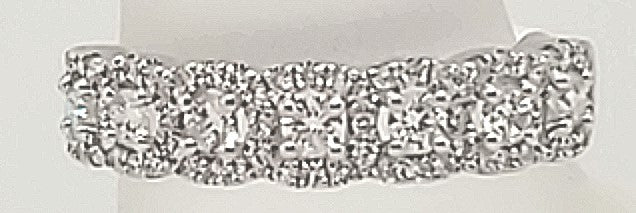 14K White Gold 0.50ct Diamond Half Anniversary Band