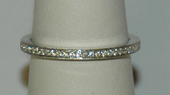 14K White Gold Diamond Micropave Women's Wedding Band