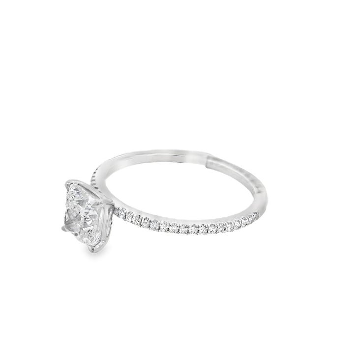 Platinum Cushion Diamond 1.20Ct Solitaire Engagement Ring