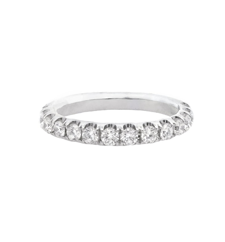 18K White Gold 1.01ct Diamond Four Prong Wedding Band
