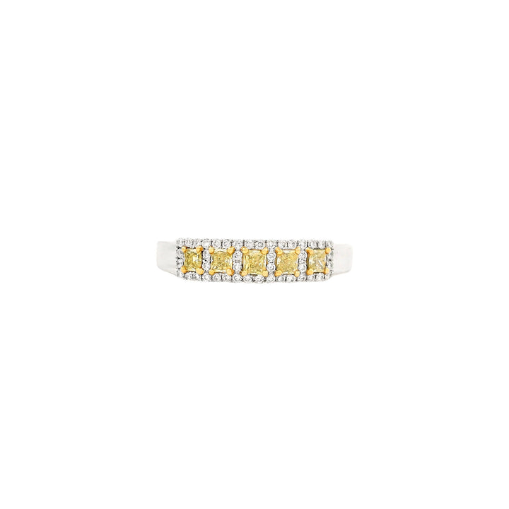 14K Yellow Gold Two-Tone 0.30ct. Yellow Diamond Fashion Ring