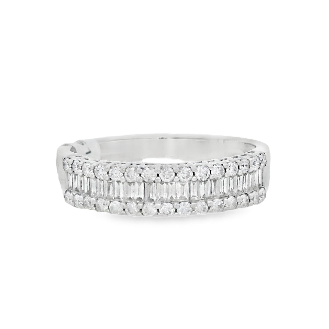 14K White 0.53ct Diamond Anniversary Women's Wedding Band