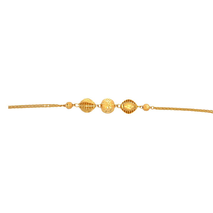 22K Yellow Gold Delicate Minimalist Chain Bracelet