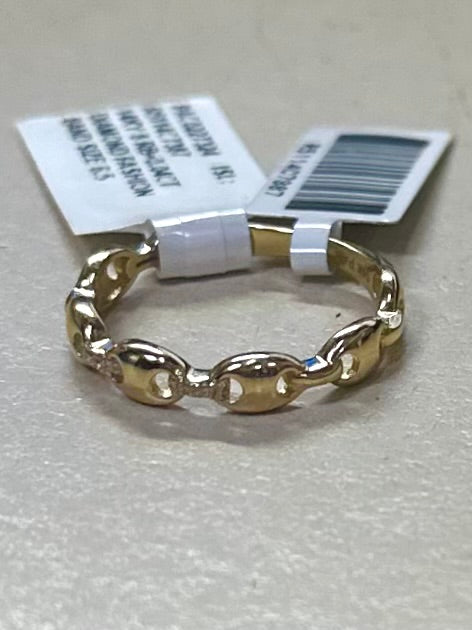 14K Yellow Gold 0.04ctw Diamond Stackable Band