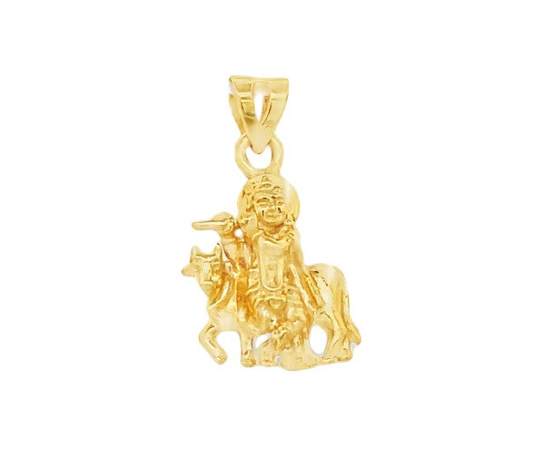 22K Yellow Gold Religious Pendant Spiritual Charm