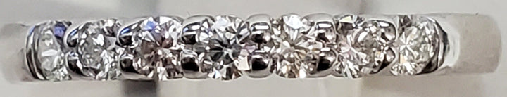 14K White Gold 0.33ctw Round Diamond Stackable Band