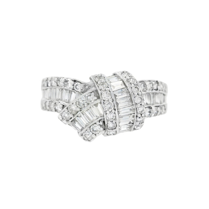 14K White Gold 1.0CT Diamond Fasion Ring