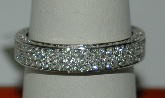 14K White Gold 0.83ctw Diamond Full Anniversary Band