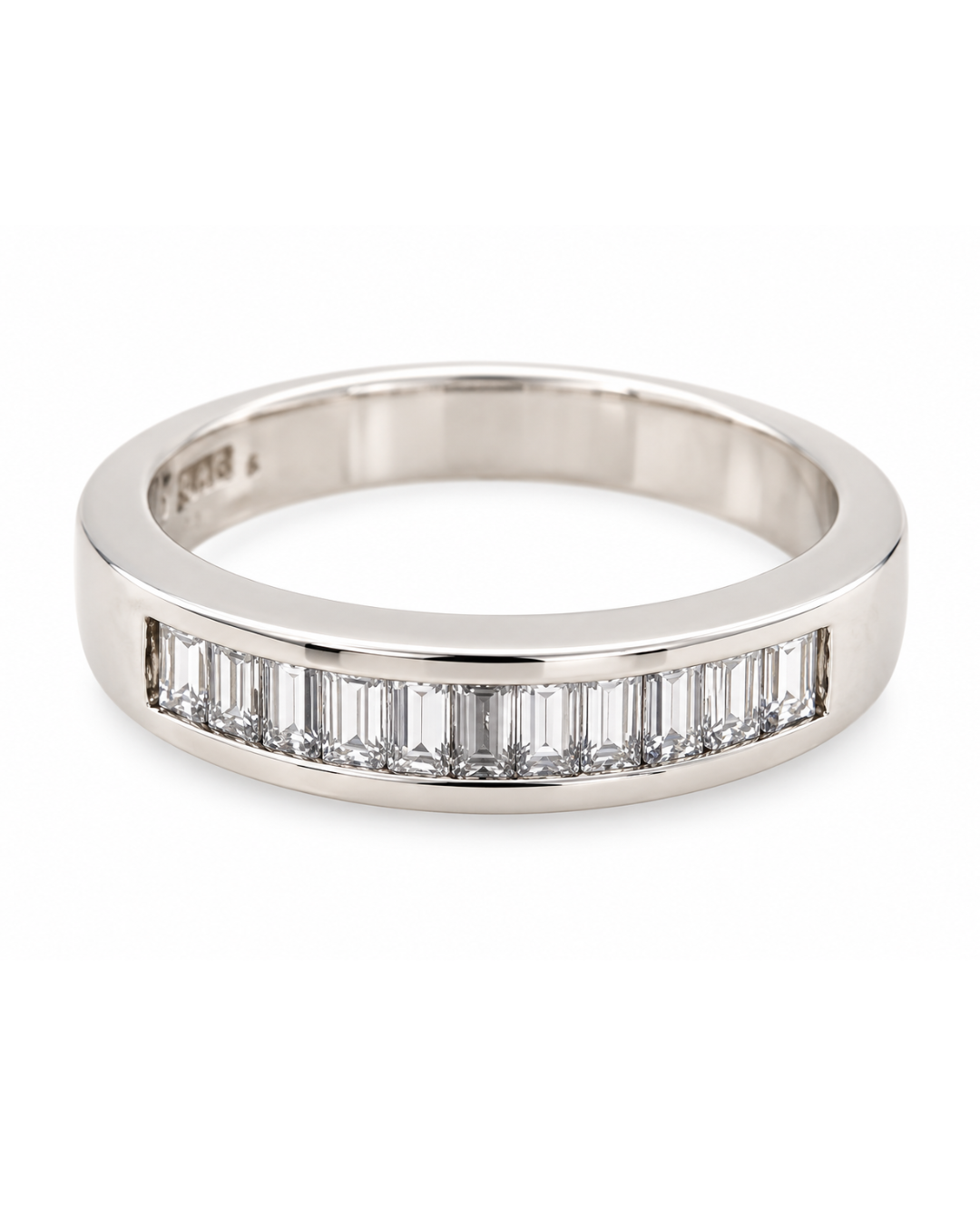 Platinum Channel 0.55ct Baguette Diamond Women's Band