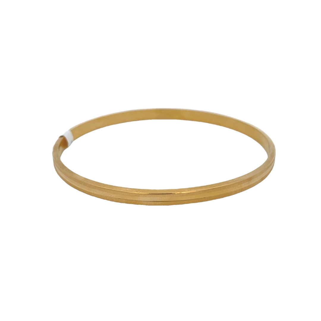 22K Yellow Gold Classic Solid Bangle Bracelet