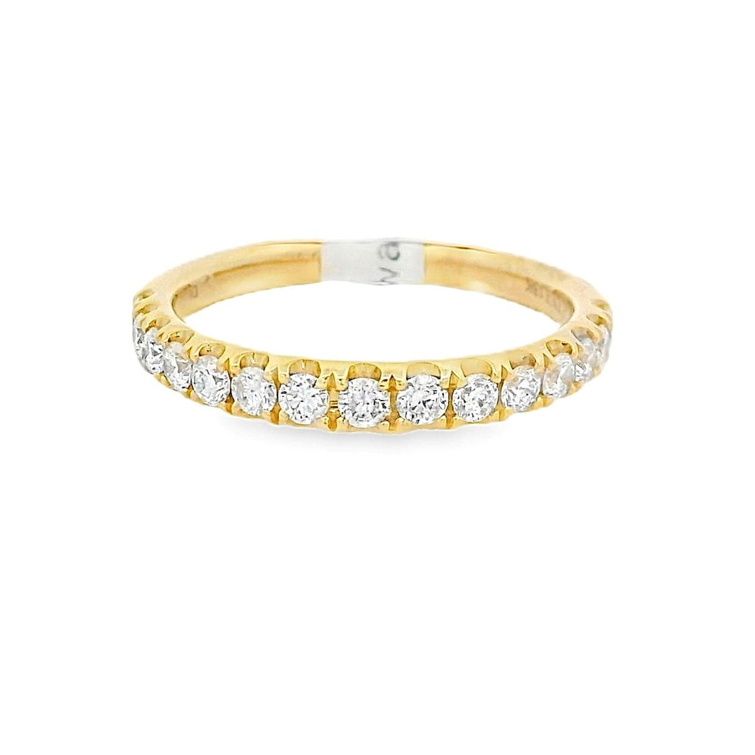 18K Yellow Gold 0.52ctw Round Diamond Wedding Band