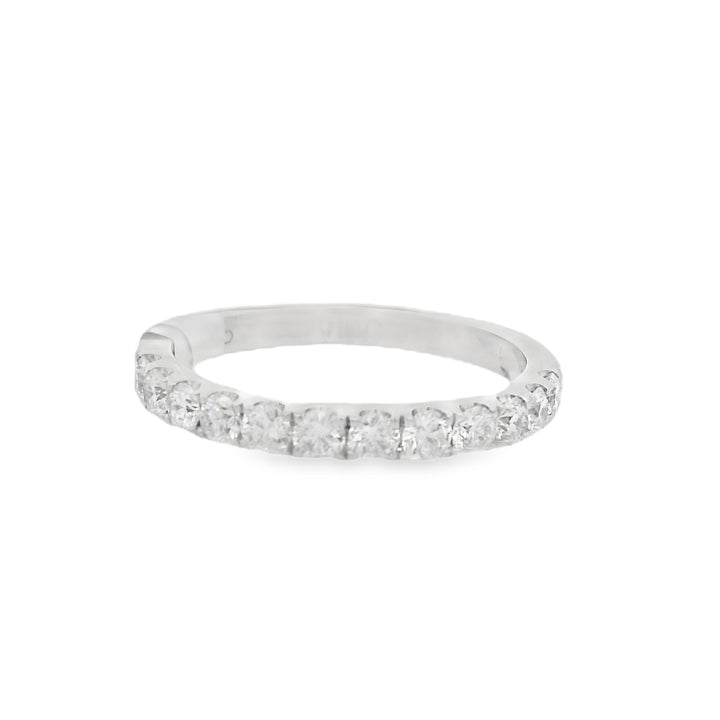 14K White Gold 0.66ctw Round Diamond Women's Wedding Band
