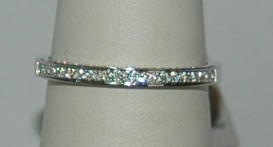 18K White Gold 0.27ct Diamond Micro Pave Wedding Band