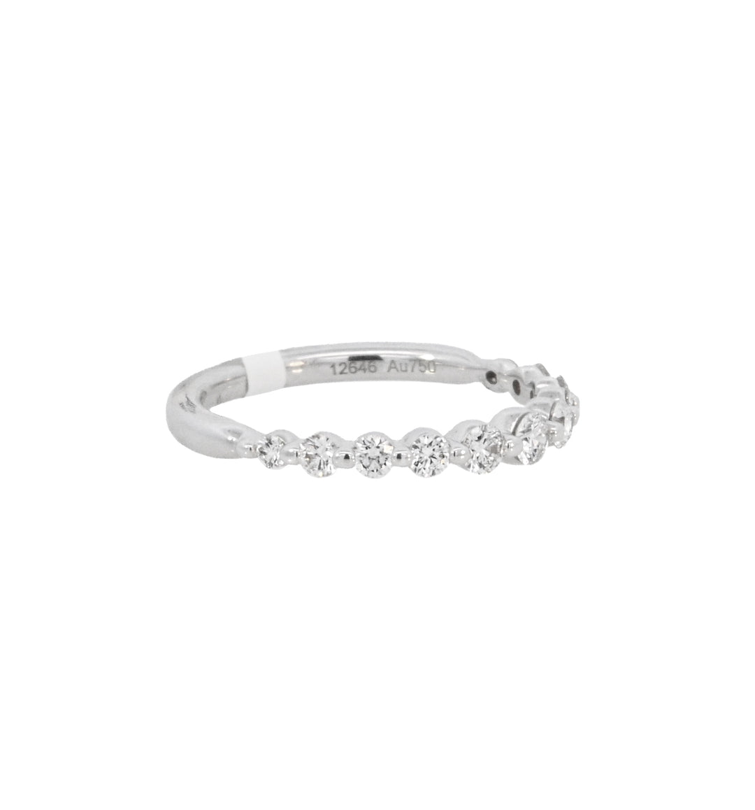 18K White Gold 0.50ct Diamond Bubble Wedding Band