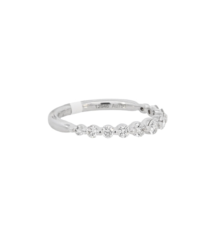 18K White Gold 0.50ct Diamond Bubble Wedding Band