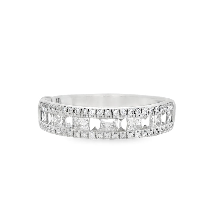 14K White Gold 0.75ct Diamond Anniversary Women's Wedding Band