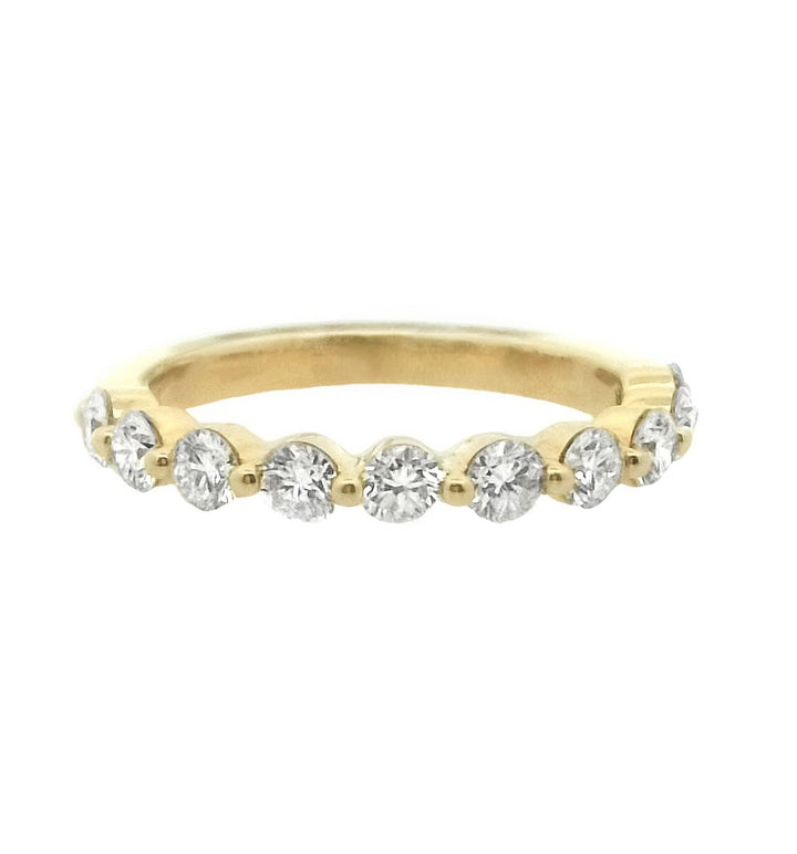 18K Yellow Gold 1.01ct Diamond Bubble Wedding Band