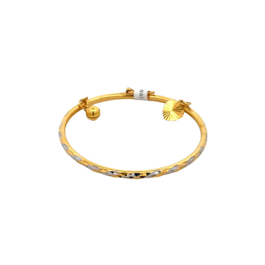 22K Yellow Gold Delicate Baby Charm Bracelet
