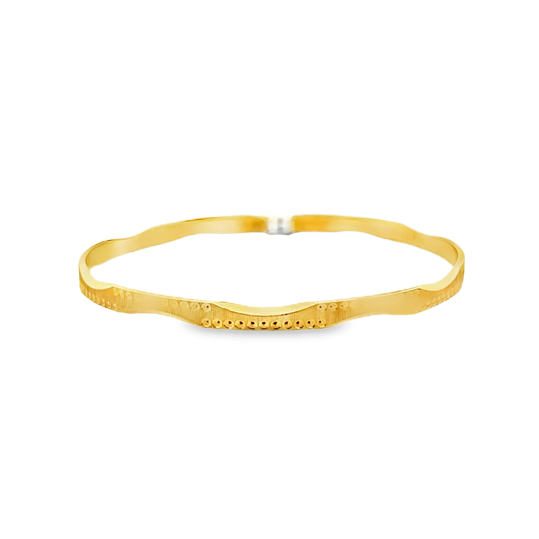 22K Yellow Gold Classic Women's Bangle Bracelet